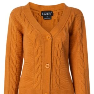 LiZEY Women’s Cable Twist Knitted Long Sleeve Butt
